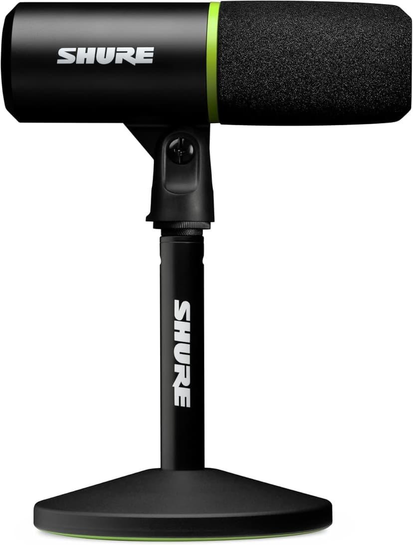 Shure MV6 Gaming Microphone, Dynamic USB PC Mic for Video Games & Streaming - Desktop Stand, Background Noise Cancellation, Tap-to-Mute & 3.5mm Output for Real-Time Headphone Monitoring