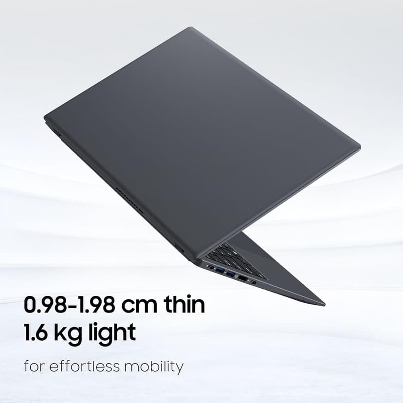 Laptop Computer with MS Office 2024, 1TB SSD, 12GB RAM Laptops, Quad Core N95 Processor, 15.6" FHD IPS Display, Win11 Laptop Support Fingerprint, WiFi 5, BT 5.0, USB-C, HDMI, Black