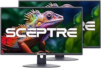 2X Pack - 24 Inch Monitor FHD 100Hz Computer Monitor, HDMI X2 VGA 99% sRGB Build-in Speakers, VESA Mount, Tilt, Professional and Gaming Monitor – Machine Black, 2X Pack, 2PACKXE248W