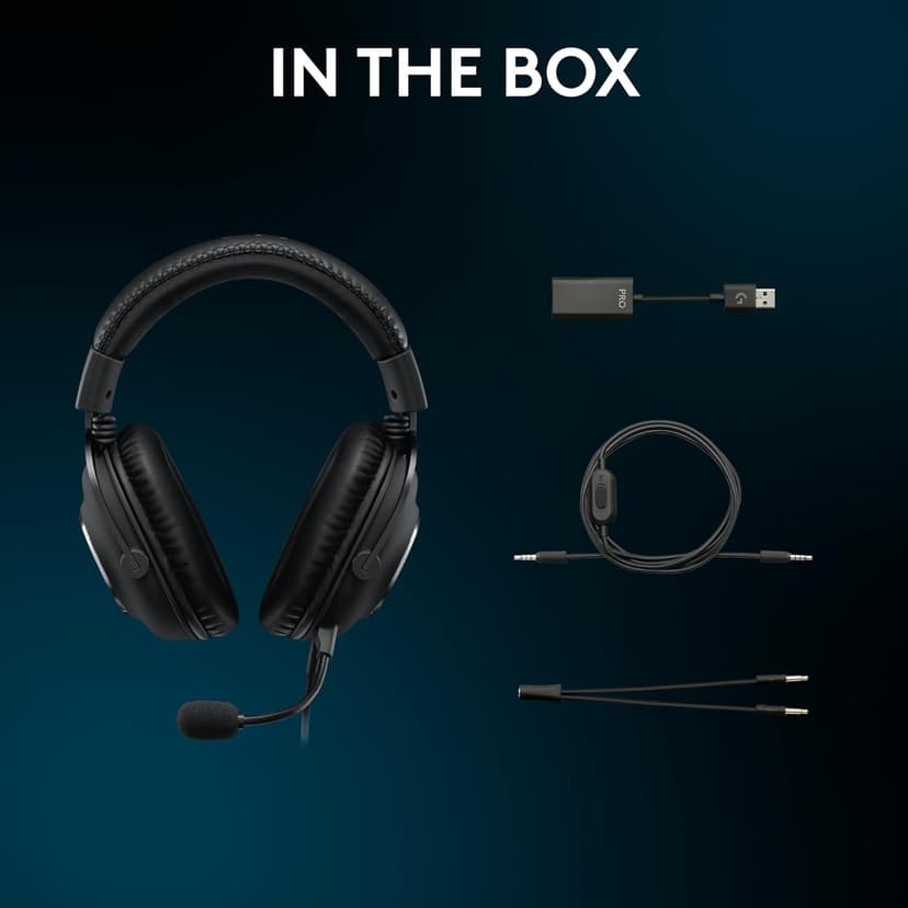 Logitech G Pro X SE Wired Gaming Headset: Blue VO!CE Detachable Boom Mic, DTS 7.1, 50 mm Drivers, USB/3.5mm Aux, USB DAC Included, for PC, Xbox, PS5, PS4 - Black
