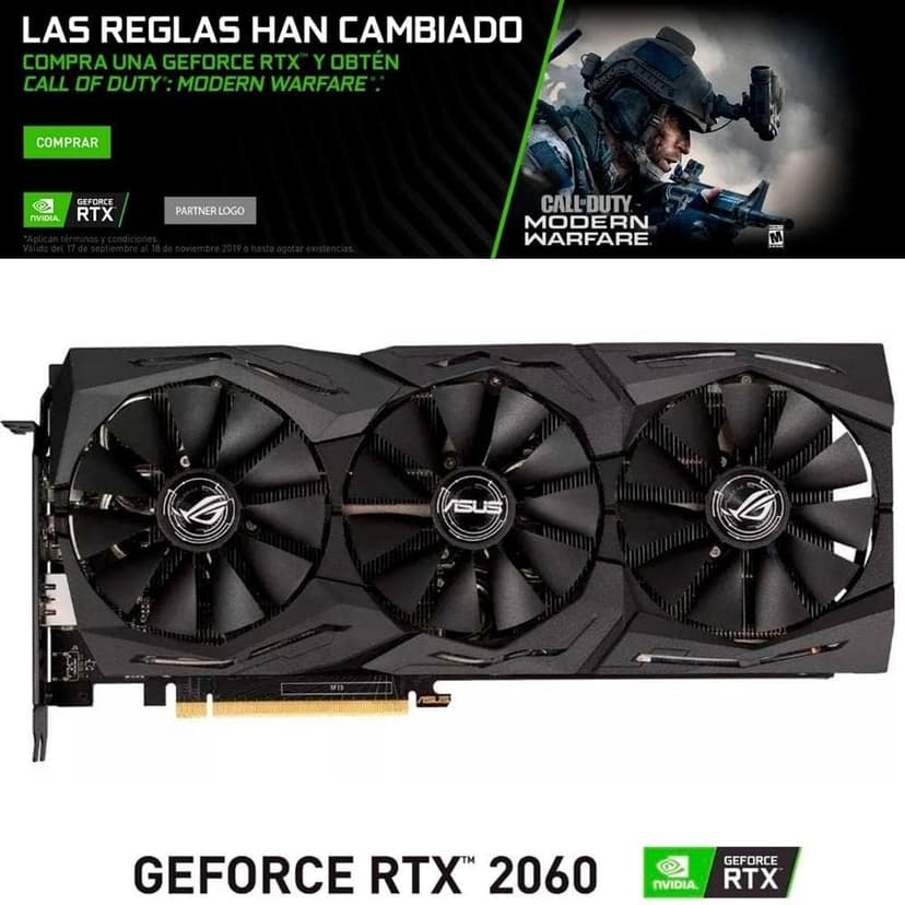 ASUS ROG STRIX GeForce RTX 2060 Overclocked 6G GDDR6 HDMI DP 1.4 Gaming Graphics Card (ROG-STRIX-RTX-2060-O6G)