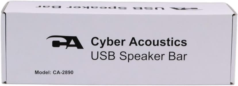 Cyber Acoustics USB Speaker Bar (CA-2890) – Stereo USB Powered Speaker, Easily Clamps to Monitor, Convenient Controls