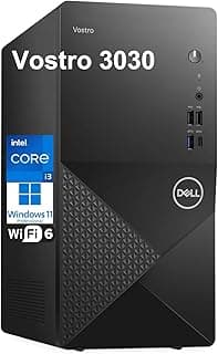 Dell Vostro 3030 3000 Tower Business Desktop Computer, 12th Gen Intel 4-Core i3-12100 (Beat i5-11500T), 32GB DDR5 RAM, 1TB PCIe SSD, WiFi 6, Bluetooth, DisplayPort, HDMI, Type-C, Windows 11 Pro