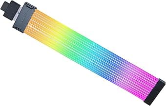 Lian Li Strimer Wireless 16 Pin - Addressable RGB Power Extension Cable with Wireless Control - 12 LED Strip - Wireless Controller NOT Included; a Controller is Required for use (PW16-121W)