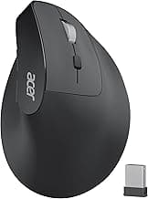 acer Ergonomic Mouse Wireless, 1000/1200/1600 Adjustable DPI Vertical Mouse with 6 Buttons, Rechargeable Ergo Mice with 2.4GHz USB Receiver for Computer, Laptop, PC, iMac and Desktop