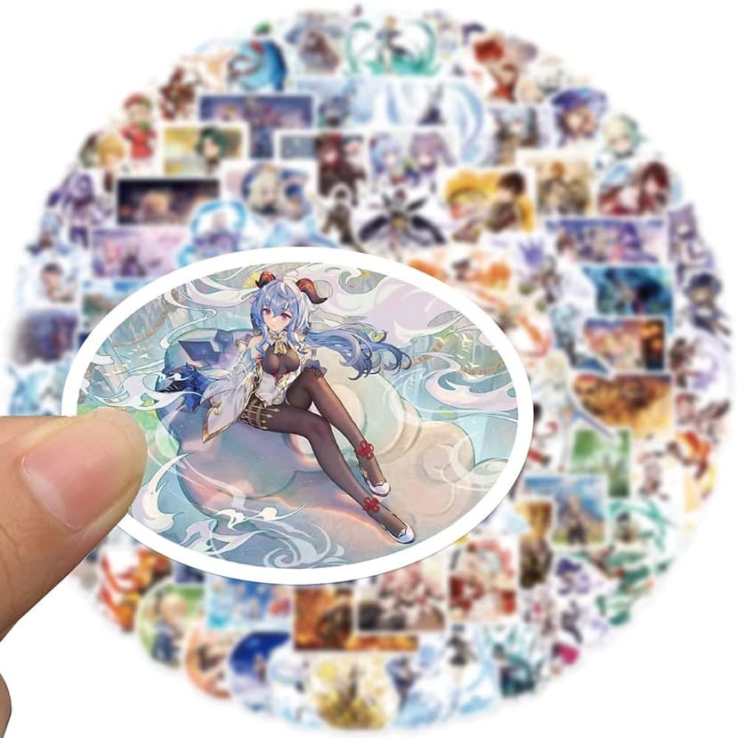 Genshin Impact Stickers 100pcs Video Game Stickers Waterproof Vinyl for Laptop Hydroflask Water Bottle Skateboard Luggage (100, Game)