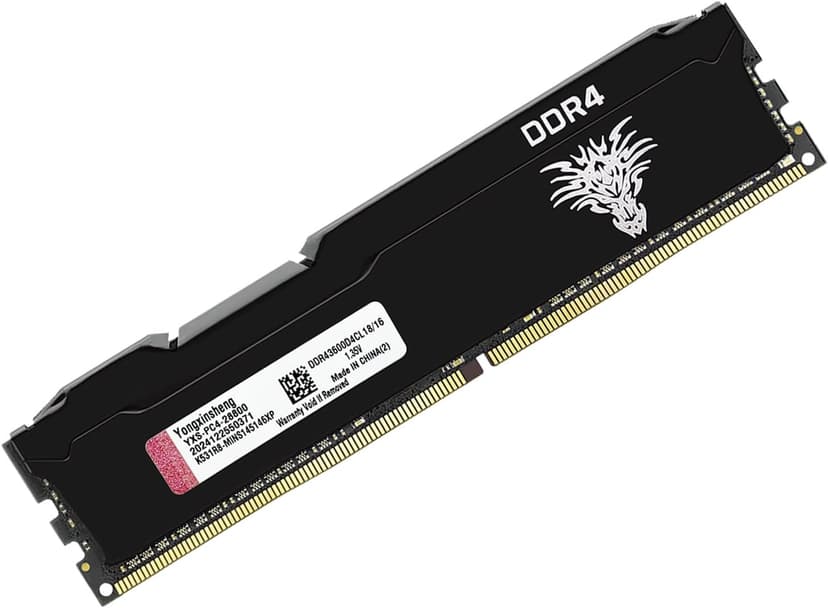 DDR4 3600MHz 16GB Desktop RAM PC4-28800 UDIMM Non-ECC Unbuffered 1.35V 288-Pin CL18 PC Computer Memory Upgrade Module Memory Support XMP 2.0 Auto Overclocking