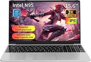 Gaming Laptop 15.6" FHD,Intel N95 Turbo Boost 3.4GHz,16GB DDR4 + 512GB SSD,RGB Backlit Keyboard & Fingerprint Unlock,Windows 11 Pro Laptop Computer for Immersive Performance
