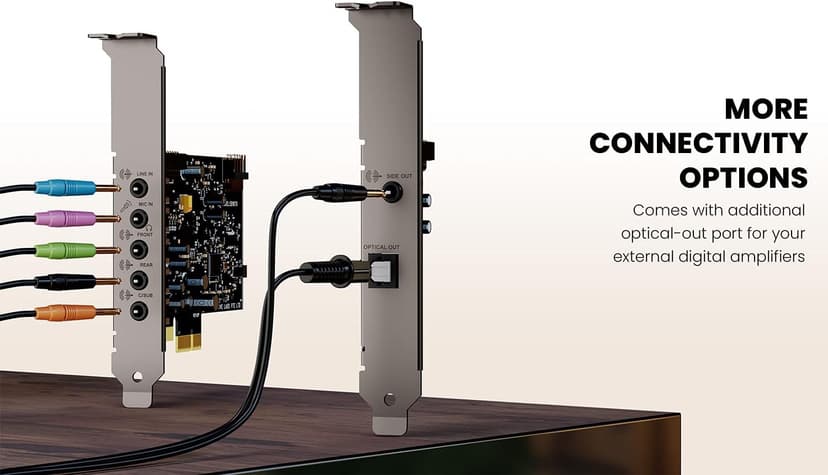 Creative Sound Blaster Audigy Fx V2 DBPro - Expansion Card for Sound Blaster Audigy Fx V2, with DSD256 Playback Support, 7.1 Surround Sound, and Optical-Out Port