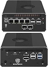 MGNAS14 Micro Firewall Appliance 10Gbe Router with Intel 14th Gen Core Ultra 7 155H, AI MINI PC with 2x10Gbe SFP+ 2xDDR5 RAM M.2 PCIe 4.0 SSD USB4 Support Pfsense|OPNsense|Openwrt|Windows