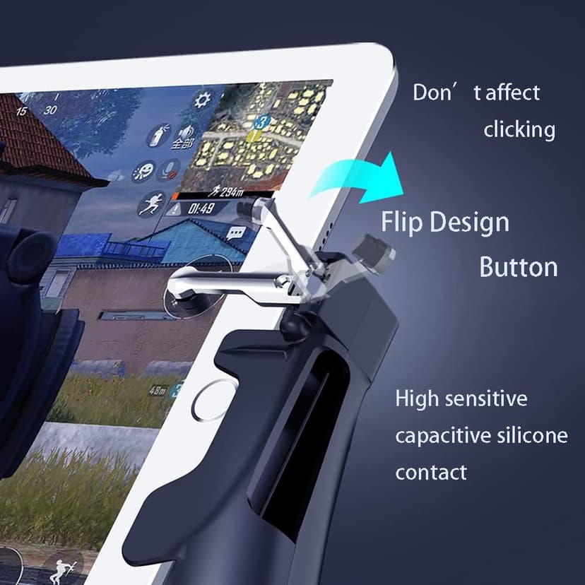 Game Controller for iPad PUBG Mobile Game Controller Cellphone Trigger Switches for PUBG/Knives Out Gaming Controller Shooter L1R1 Trigger Fire Button Aim Key Gamepad for Tablet/Android/iOS/iPhone
