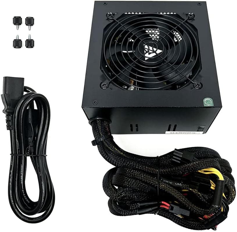 Apevia SPIRIT600W Spirit 600W ATX Power Supply with Auto-Thermally Controlled 120mm Fan, 115/230V Switch, All Protections