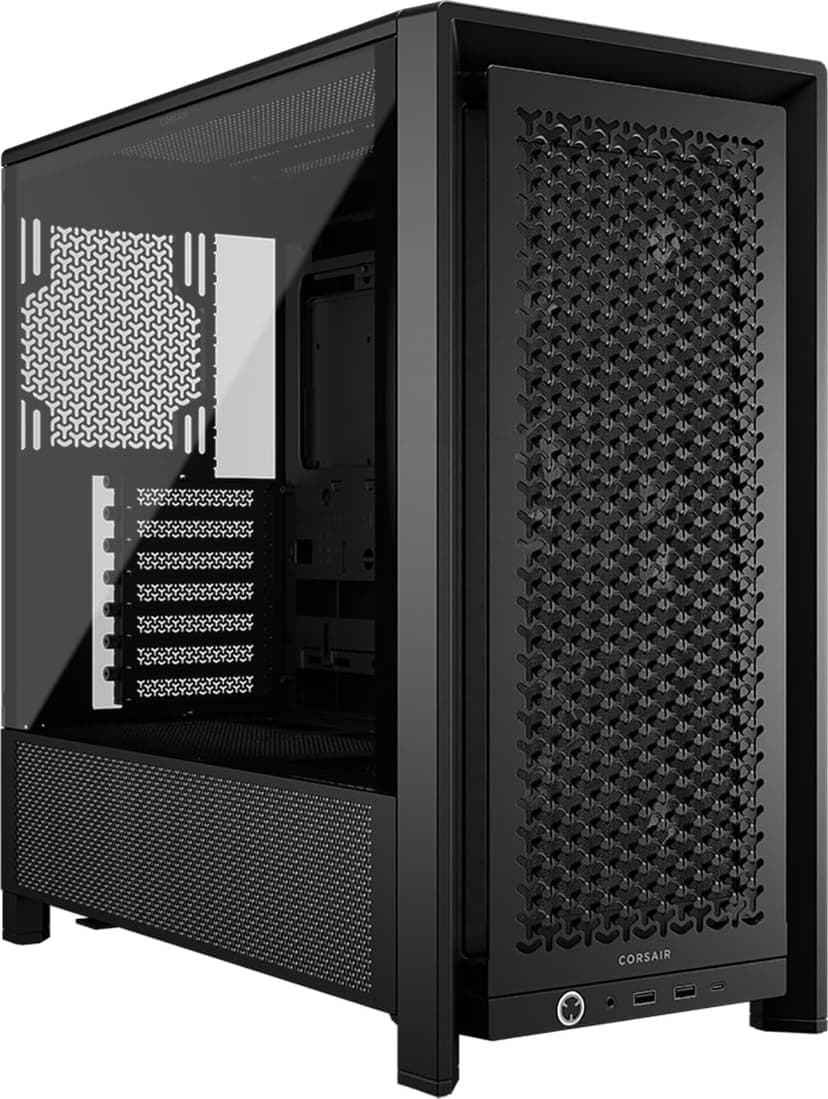 CORSAIR 4000D RS Frame Modular High Airflow Mid-Tower PC Case – 3X CORSAIR RS Fans – InfiniRail Fan Mounting System – Fits Multiple 360mm Radiators – Reverse Connector Motherboard Compatible – Black