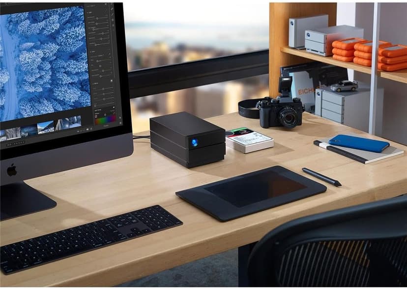 LaCie 2big RAID 8TB External Hard Drive Desktop HDD – USB-C, 7200 RPM Enterprise Class Drives, for Mac and PC Desktop, Rescue Services (STHJ8000800)