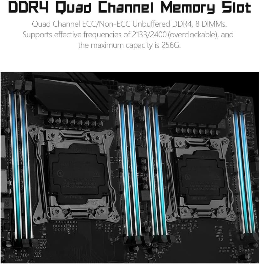 MACHINIST X99 Dual CPU Motherboard, Intel (5th/6th Gen) LGA 2011-V3 Computer Server Motherboards (E-ATX, PCIe 3.0, DDR4, Dual LAN, M.2, SATA 6Gb/s) for Intel Core i7, XEON E5 V3/V4 Series X99-D8 (Red)