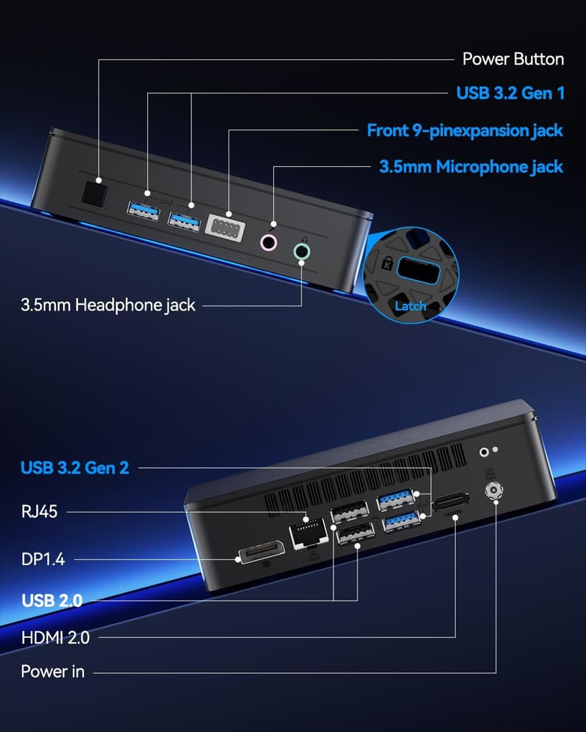 GEEKOM Air12 Lite Mini PC (3-Year Warranty), Intel 12th Gen Twin Lake N150 (Better Than N100), 16GB RAM 512GB SSD, 4K Dual Display, 6 USB Ports + 9PIN Serial, Mini Desktop Computer for Home&Office