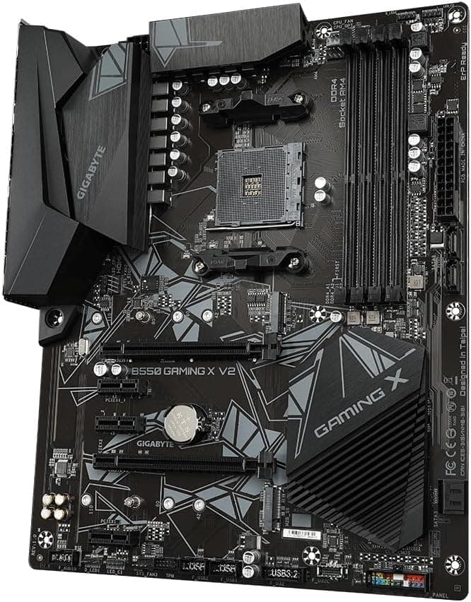 Gigabyte B550 Gaming X V2 (AMD Ryzen 5000/B550/ATX/M.2/HDMI/DVI/USB 3.1 Gen 2/DDR4/ATX/Gaming Motherboard), 128 GB