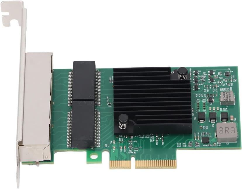 PCIe X4 Gigabit Network Card, 4 Port 1000Mbps Ethernet Adapter, for Desktop PC, Workstation, Server with 8 LED Indicators, Supports Wins Server, VMware ESX