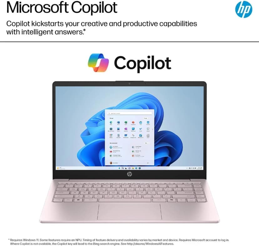 HP 14 Ultrabook • Back to School Limited Edition w/Microsoft 365 • Intel 4-Core CPU • 8GB RAM • 1.6TB Storage (128GB OnBoard w/ 512GB Portable Drive + 1TB OneDrive) • Tranquil Pink • Win 11