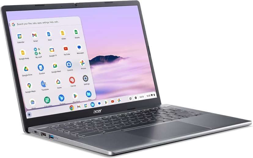 Acer Chromebook Plus 514 Laptop with Google AI – 14" WUXGA 1920 x 1200 IPS Touch Display | AMD Ryzen 3 7320C | 8GB LPDDR5X | 128GB eMMC | Wi-Fi 6E | FHD Camera | Chrome OS | CB514-3HT-R8RB