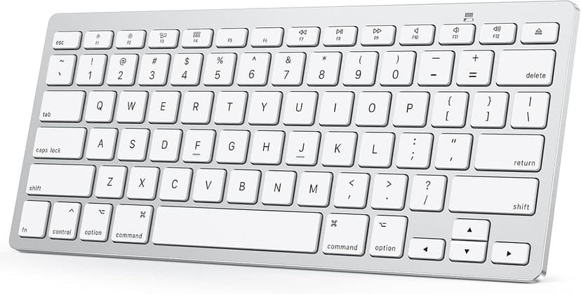 OMOTON Bluetooth Keyboard Compatible with Mac, Compact Wireless Keyboard Compatible with MacBook Pro/Air, iMac, Mac mini/Pro Laptop and PC (Silver)