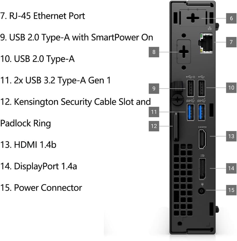 Dell OptiPlex 7020 MFF 7000 Micro Form Factor Mini Business Desktop Computer, 14th Gen Intel 20-Core i7-14700T up to 5.2GHz, 32GB DDR5 RAM, 1TB PCIe SSD, WiFi 6, DisplayPort, HDMI, Windows 11 Pro
