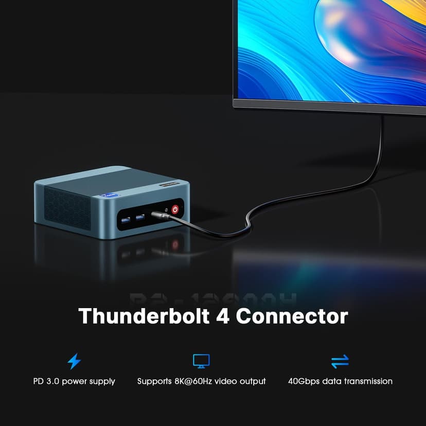 Mini PC P2 Pro, Intel i9 12900H(14C/20T, up to 5.0 GHz) Thunderbolt 4 Mini Computers, 32GB DDR5, Dual Channel RAM, 1TB PCIe 4.0 NVMe SSD, Dual 2.5G LAN, WiFi 6E/BT5.2