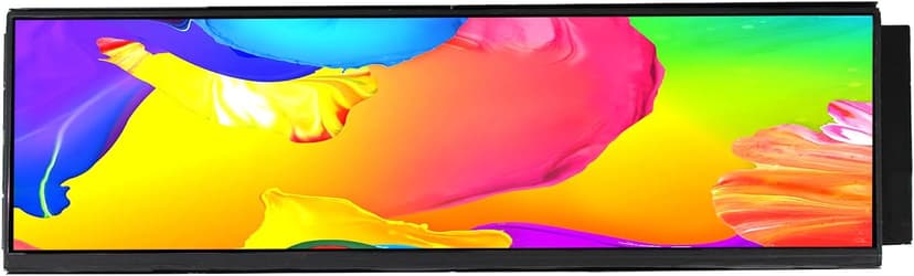 VSDISPLAY 12.6 Inch IPS LCD Screen Monitor 1920x515 Display with Cable Kit,Fit for DIY Y60 PC Case CPU GPU Secondary Monitor Panel