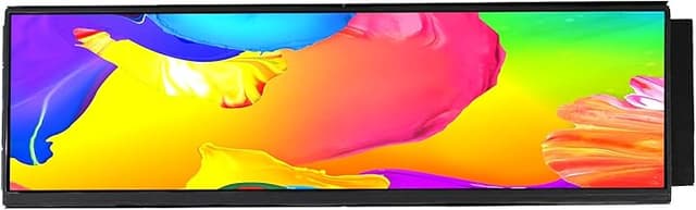 VSDISPLAY 12.6 Inch IPS LCD Screen Monitor 1920x515 Display with Cable Kit,Fit for DIY Y60 PC Case CPU GPU Secondary Monitor Panel