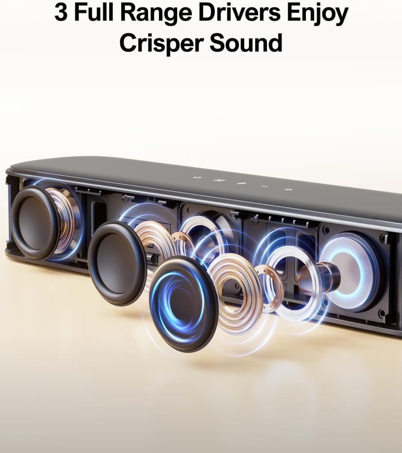 ULTIMEA 5.1ch Sound Bar with Subwoofer, Home Theater Virtual Surround Sound System for TV, Soundbar with App Control, 2 Surround Speakers, Opt/AUX, Peak Power 250W, Aura A30