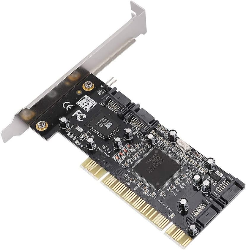 EBTOOLS PCI to 4 Port SATA RAID Card, 1.5Gbps Sil3114 Computer Internal Chipset RAID Controller Card, Support for 98SE/Me/2000/XP/NT 64 bit/Vista/Linux/Netware OS