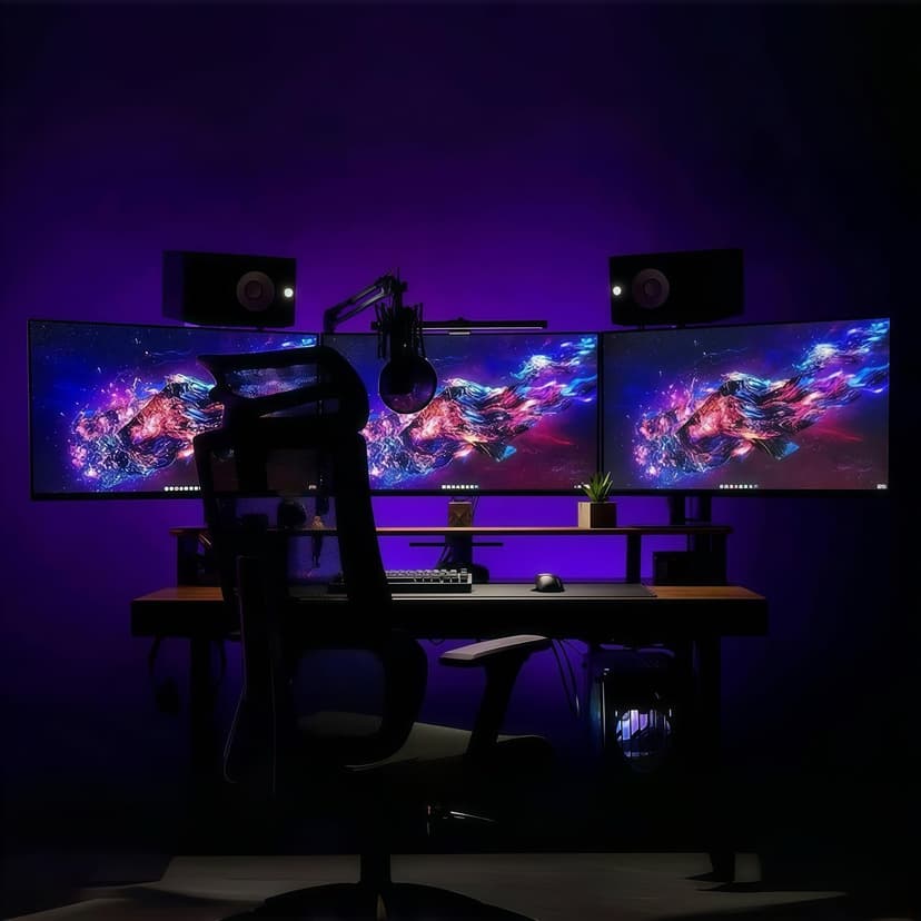 Kado Triple Monitor Setup - 3-Pack 27" Curved 1920x1080 Computer Monitor 1500R 75Hz VESA Mount HDMI Office Gaming Hybrid Built-in Speakers (C27X Trio Series)