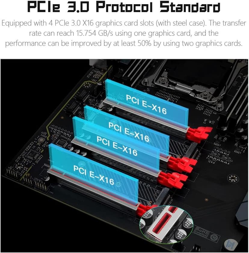 MACHINIST X99 Dual CPU Motherboard, Intel (5th/6th Gen) LGA 2011-V3 Computer Server Motherboards (E-ATX, PCIe 3.0, DDR4, Dual LAN, M.2, SATA 6Gb/s) for Intel Core i7, XEON E5 V3/V4 Series X99-D8 (Red)