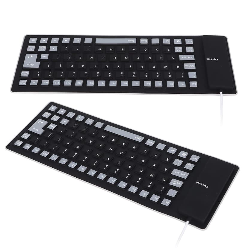 Silicone Keyboard, Silicone Keyboard Flexible Keyboard 85 Keys Silicone Keyboard Silicone Foldable for PC (Blue)