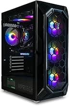 ViprTech Ghost 4.0 Liquid-Cooled PC - AMD Ryzen 7 (4.4Ghz Turbo), RTX 4060 Ti 8GB, 32GB DDR4 3200, 1TB NVMe SSD, VR-Ready, Streaming, WiFi, RGB, Win 11, Gaming Desktop Computer Prebuilt, Black