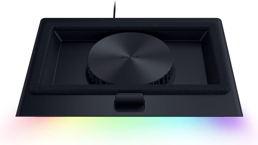 Razer Laptop Cooling Pad: Adaptive Smart - Intelligent Fan Control - Airtight Pressure Chamber - Fits Most Laptops & Macbooks 14” to 18" - Preset & Custom Fan Curves - 3 Port USB Type A - Chroma RGB