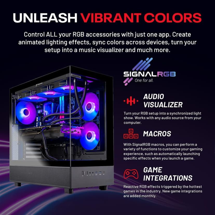 Skytech Azure Gaming PC Desktop, Intel i7 14700F 2.1 GHz (5.3GHz Turbo), NVIDIA RTX 5060 8GB, 1TB NVMe SSD, 32GB DDR5 RAM 6000 RGB, 850W Gold ATX 3 PSU, 360mm ARGB AIO, Wi-Fi, Win 11