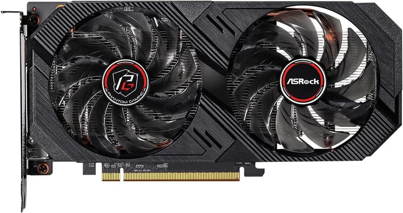 ASRock AMD Radeon RX 6500 XT Phantom Gaming D 4GB OC GDDR6 0dB Silent Cooling 18 Gbps 64-bit 7680 x 4320 Graphics Card Dual Fan HDMI DisplayPort