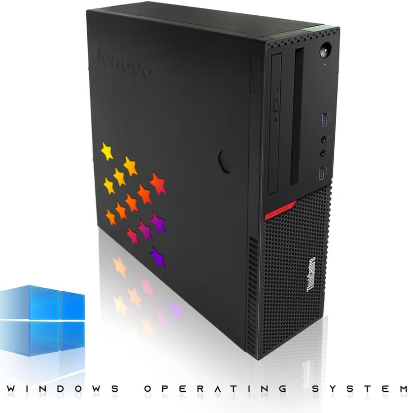 Lenovo Desktop PC Gaming Bundle - Intel Core i7, 16GB RAM, 512GB SSD, 24-inch Curved Monitor, GT 1030 2GB, RGB Speaker, RGB Keyboard Mouse, WiFi, Win 10 Pro (Renewed)
