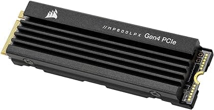 Corsair MP600 PRO LPX 1TB M.2 NVMe PCIe x4 Gen4 SSD - Optimised for PS5 (Up to 7,100MB/sec Sequential Read & 5,800MB/sec Sequential Write Speeds, High-Speed Interface, Compact Form Factor) Black