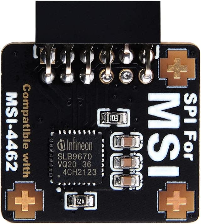 TPM2.0 Module TPM SPI 12Pin Module with infineon SLB 9670 for MSI Motherboard Compatible with TPM2.0(MS-4462)