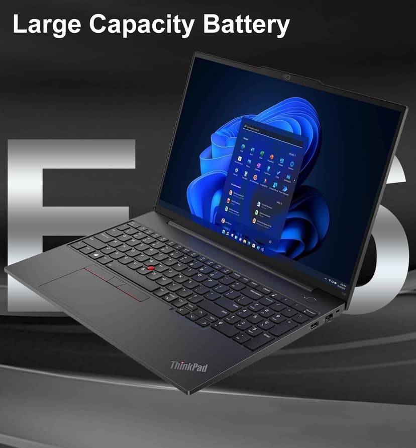 Lenovo ThinkPad E16 Business Laptop (16" FHD+ Anti-Glare, Intel 10-Core i7-1355U, 40GB RAM, 1TB SSD), Backlit, Fingerprint, 1080p Webcam w/Shutter, Thunderbolt 4, Ethernet, Win 11 Pro w/ AI Copilot