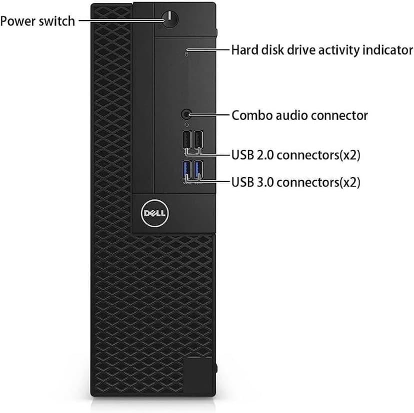 Dell Optiplex 3050 SFF Desktop PC, 21.5" FHD(1920x1080) Monitor, RGB Headset, AMD Radeon R5 340X, Core i5-6500, 16GB DDR4, 1TB SSD, Keyboard, Mouse, Windows 10 Pro (Renewed)