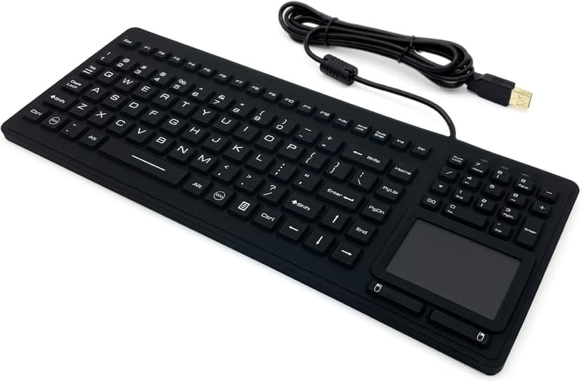 DSI Industrial Waterproof Keyboard 107 Keys with Touchpad Latest Version