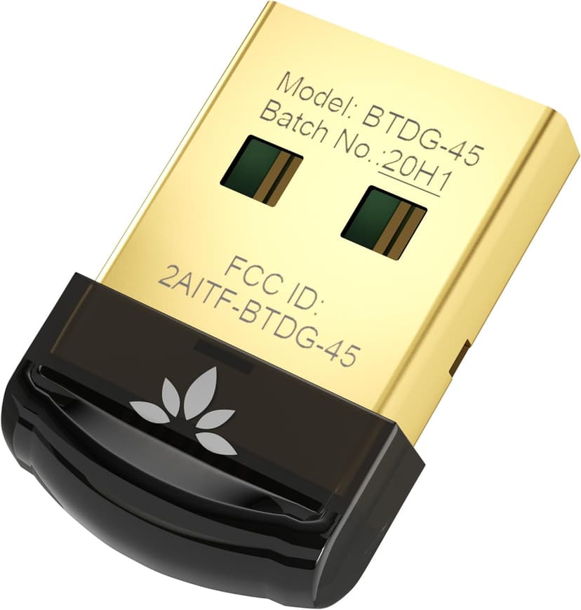 Avantree DG45 USB Bluetooth Adapter Dongle for PC, Computer, Desktop, and Laptop - Compatible with Windows 11/10/8.1/8 Only - Connects Bluetooth Headphones, Speakers, Keyboards, Mice, and Printers