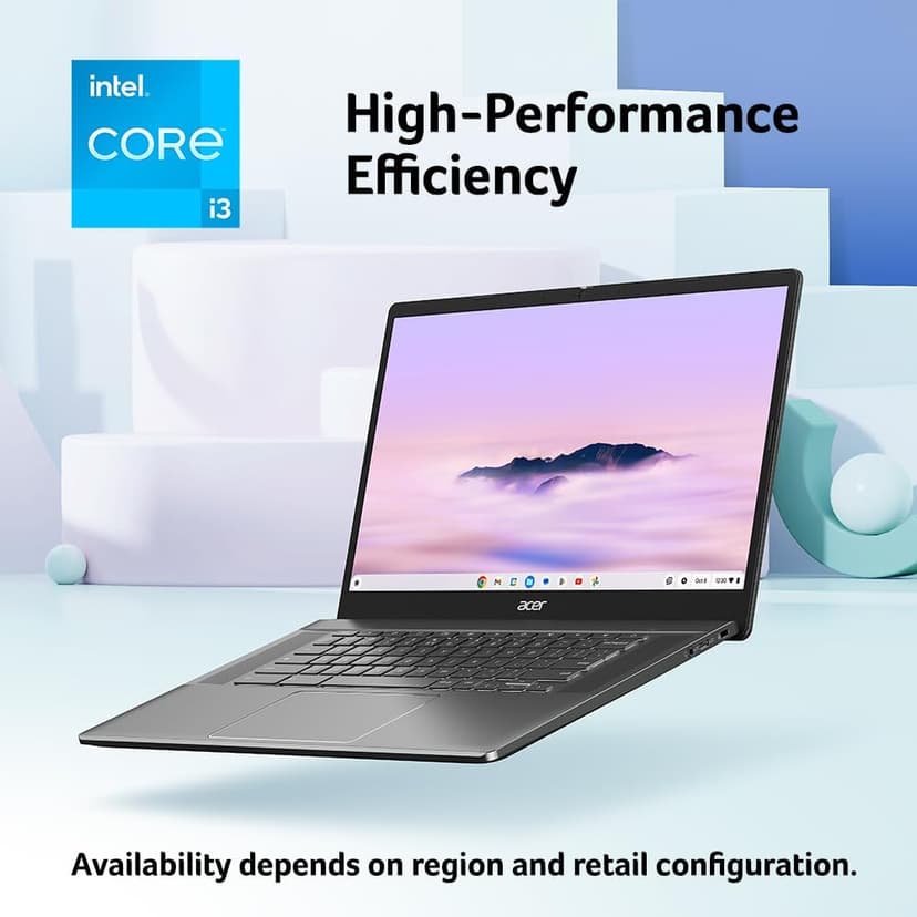acer Chromebook Plus 515 Laptop with Google AI – 15.6" Full HD 1920 x 1080 IPS Touch Display | Intel Core i3-1305U | 8GB LPDDR5X | 256GB SSD | Wi-Fi 6E | FHD Camera | Chrome OS | CB515-2HT-33M4