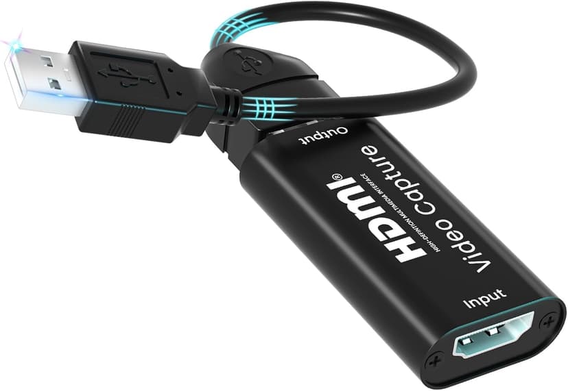 4K HDMI to USB Capture Card with 1080P Output Plug & Play Cam Link Capture Card Adapter Screen Record HDMI Video Capture Device for Streaming/Gaming/Live/Teaching