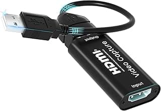 4K HDMI to USB Capture Card with 1080P Output Plug & Play Cam Link Capture Card Adapter Screen Record HDMI Video Capture Device for Streaming/Gaming/Live/Teaching