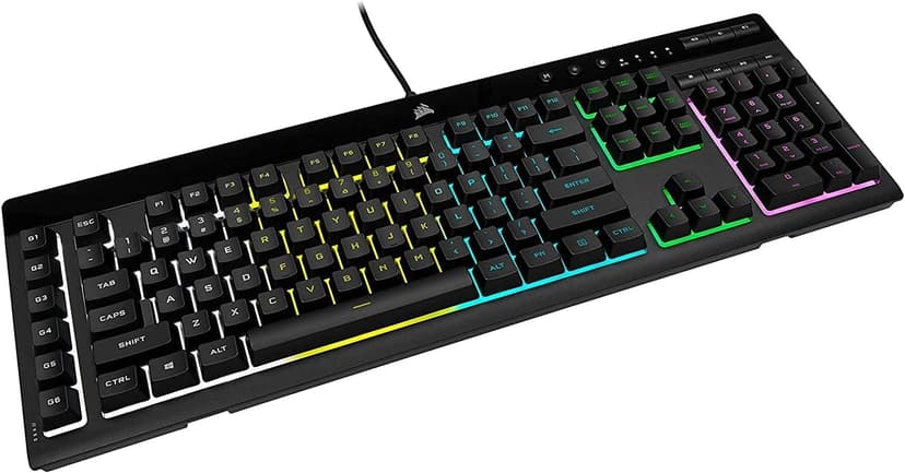 Corsair K55 RGB PRO Membrane Wired Gaming Keyboard – IP42 Dust and Spill-Resistant – 6 Macro Keys with Elgato Integration – iCUE Compatible – QWERTY NA – PC, Mac, Xbox – Black