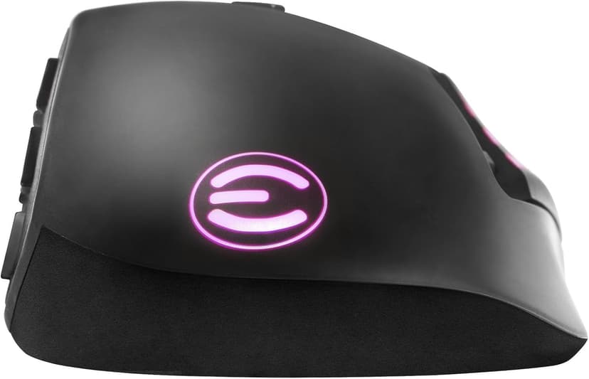EVGA X15 MMO Gaming Mouse, 8k, Wired, Black, Customizable, 16,000 DPI, 5 Profiles, 20 Buttons, Ergonomic 904-W1-15BK-KR